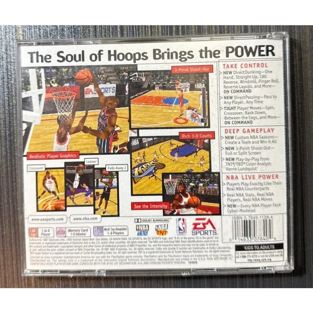 Sony PlayStation 1 PS1 EA Sports NBA LIVE 98 Video Game